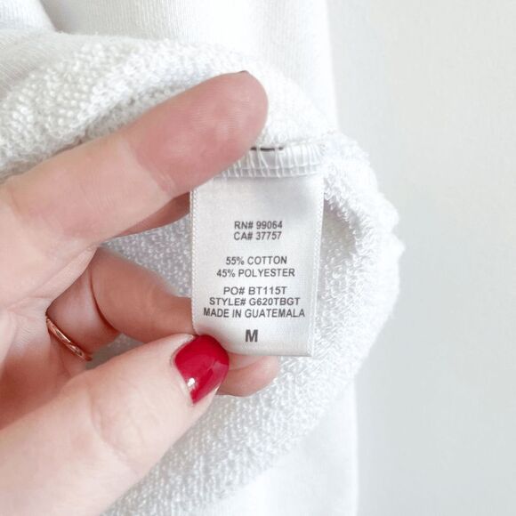 Billabong Women Hooded Sweater Cropped Style White Size Medium - Picture 8 of 8